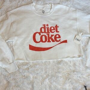 Altar’d State Diet Coke Oversized Cropped Sweatshirt Size Small